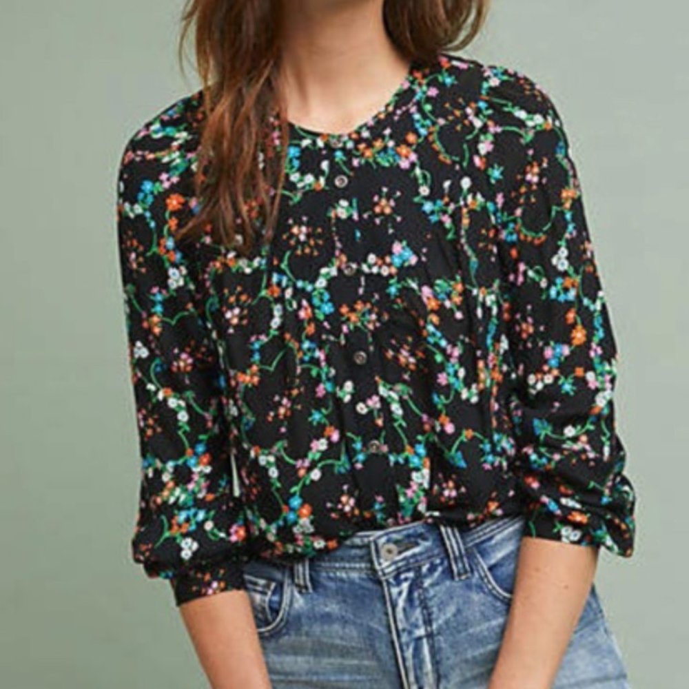 Maeve by Anthropologie floral blouse